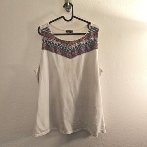 22/24 Beaded Embroidered Detail Top Plus Size Lane Bryant